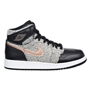 Nike Jordan 1 Retro High Fleece Black Metallic Red‎