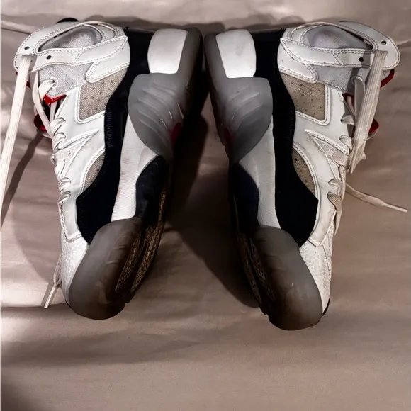 Nike Jumpman White and Black High-Top Sneakers