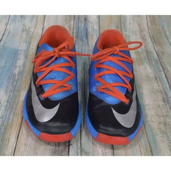 Nike KD 6 PS Youth Size 2Y Black Blue Orange RARE Thunder Away 599478-002