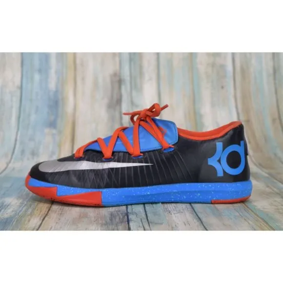 Nike KD 6 PS Youth Size 2Y Black Blue Orange RARE Thunder Away 599478-002