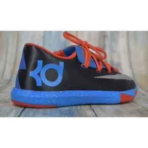 Nike KD 6 PS Youth Size 2Y Black Blue Orange RARE Thunder Away 599478-002