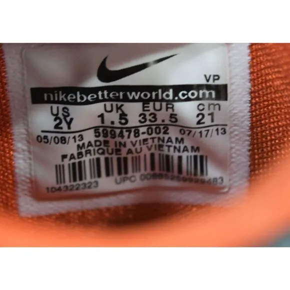 Nike KD 6 PS Youth Size 2Y Black Blue Orange RARE Thunder Away 599478-002