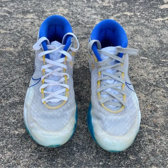 Nike KD Blue and White High-Top Sneakers