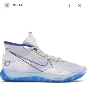 Nike KD Blue and White High-Top Sneakers