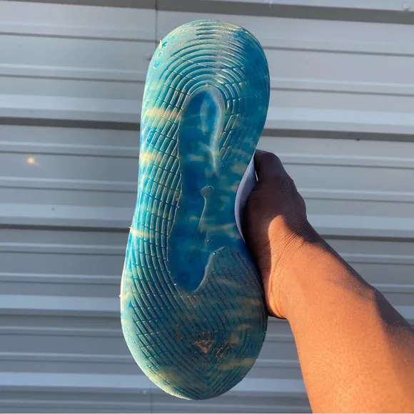 Nike KD Blue and White High-Top Sneakers