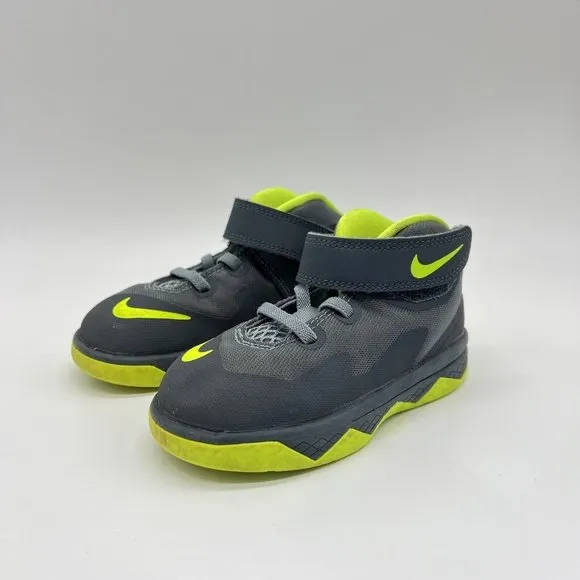 Nike‎ LeBron Soldier  8 TD Magnet Grey Volt Size 8c Shoes 653647-002 Used