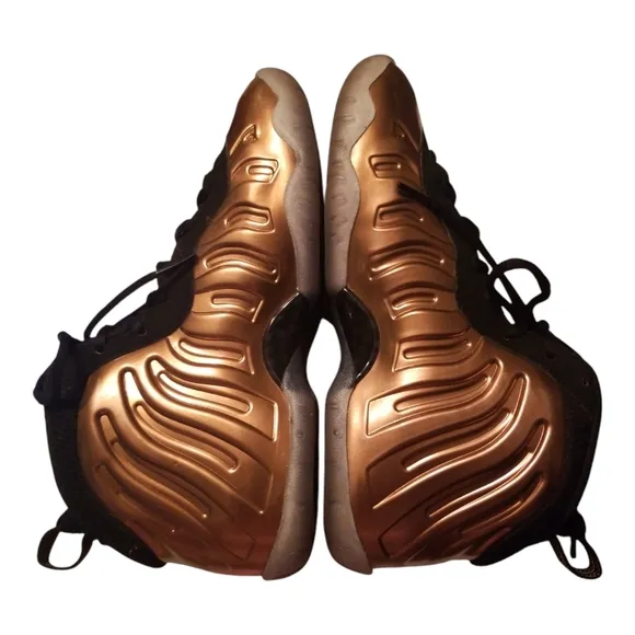 Nike Little Posite One Boy's Copper and Black Sneakers Size 5Y