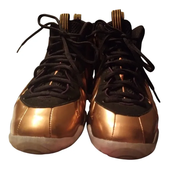 Nike Little Posite One Boy's Copper and Black Sneakers Size 5Y