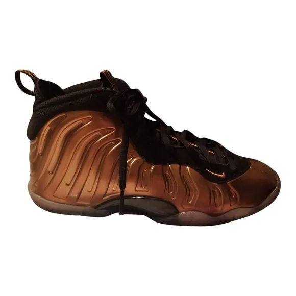 Nike Little Posite One Boy's Copper and Black Sneakers Size 5Y