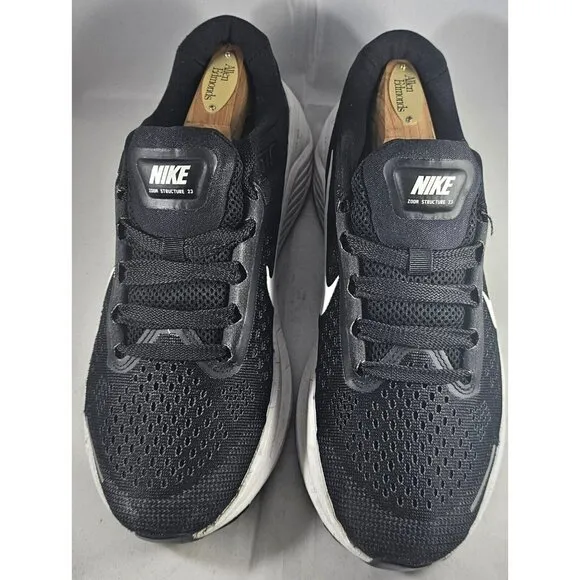 Nike Men's Air Zoom Structure 23 Black /White Running Shoes Sneakers Size 7.5