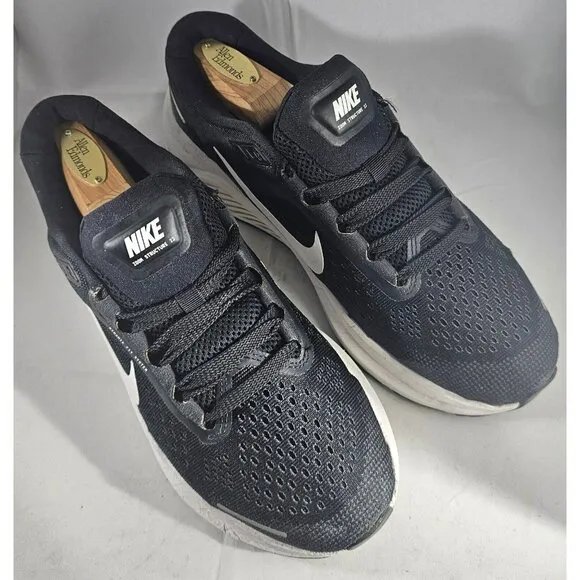 Nike Men's Air Zoom Structure 23 Black /White Running Shoes Sneakers Size 7.5
