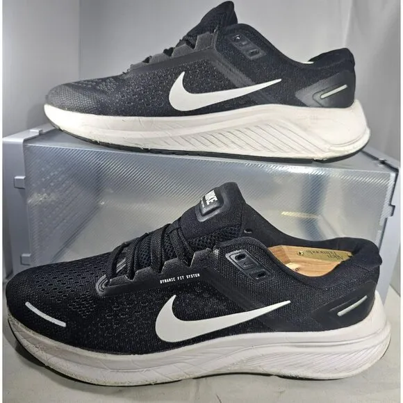 Nike Men's Air Zoom Structure 23 Black /White Running Shoes Sneakers Size 7.5