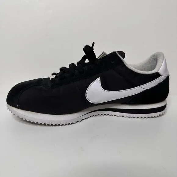 Nike Mens Cortez Sneakers Running Shoes Black White 317249-012 Nylon 06' Size 12