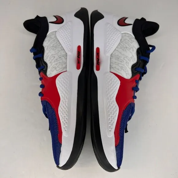 Nike Mens CW3163-161 White Red Blue PG Air Low Clippers Size 11 Basketball Shoes