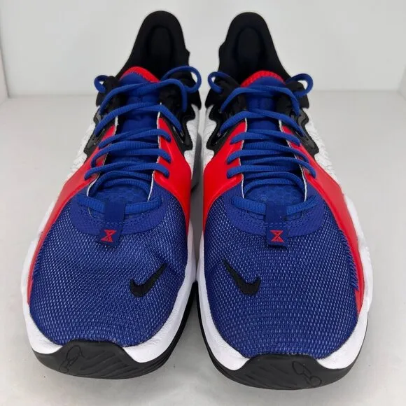 Nike Mens CW3163-161 White Red Blue PG Air Low Clippers Size 11 Basketball Shoes