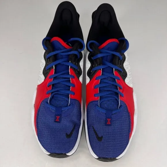 Nike Mens CW3163-161 White Red Blue PG Air Low Clippers Size 11 Basketball Shoes