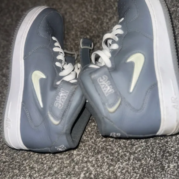 Nike Mens Gray High-Top Sneakers