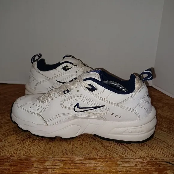 Nike Mens Size 12 4E Shoes White Blue Air Definition Comfort Walking 308257-141.