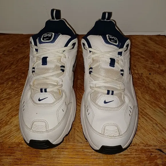Nike Mens Size 12 4E Shoes White Blue Air Definition Comfort Walking 308257-141.