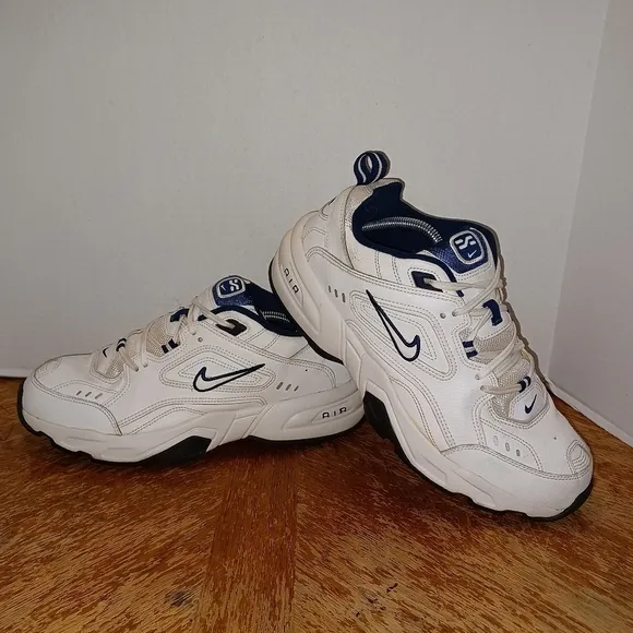 Nike Mens Size 12 4E Shoes White Blue Air Definition Comfort Walking 308257-141.