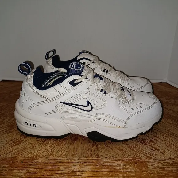 Nike Mens Size 12 4E Shoes White Blue Air Definition Comfort Walking 308257-141.