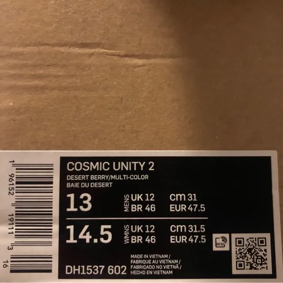 Nike New Cosmic Unity 2 Unisex Shoes Men's Size 13