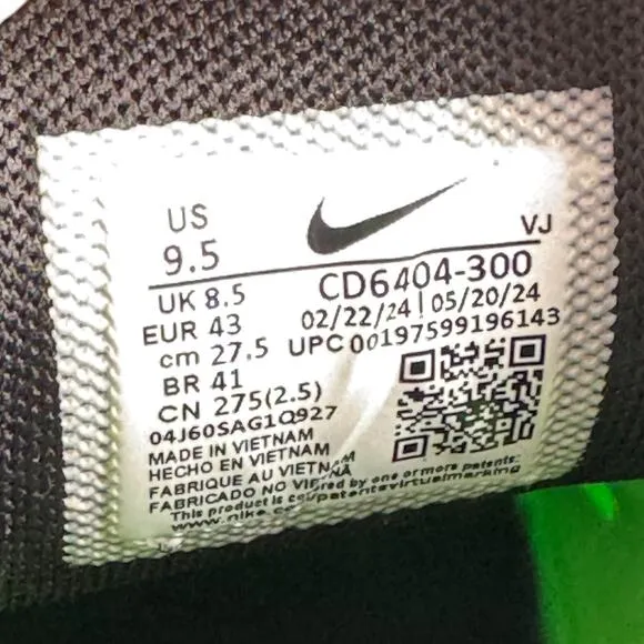 Nike P-6000 Mens Size 9.5 Shoes Green Strike Black Comfort Athletic Sneakers NEW