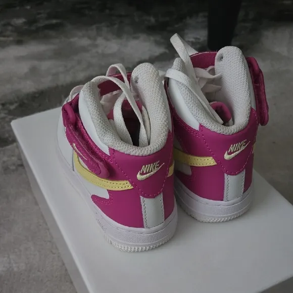 Nike Pink and Yellow Chunky Sneakers