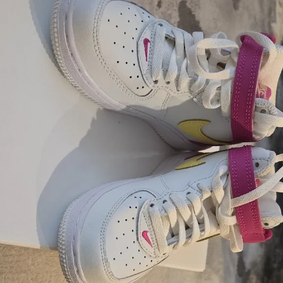 Nike Pink and Yellow Chunky Sneakers