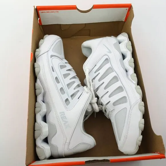 Nike Reax 8 TR Triple White Training Shoes 621716-102 Mens Size 9