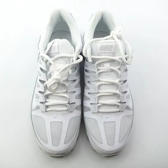 Nike Reax 8 TR Triple White Training Shoes 621716-102 Mens Size 9