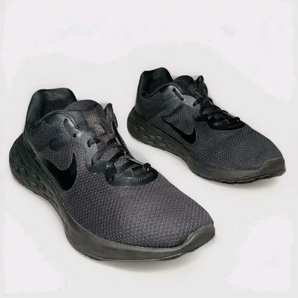 Nike Revolution 6 Next Nature Mens Size 11.5 Triple Black Running Shoes Sneakers