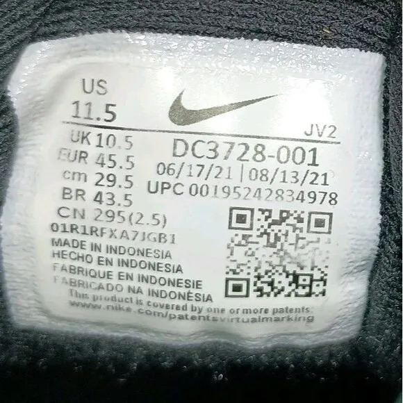 Nike Revolution 6 Next Nature Mens Size 11.5 Triple Black Running Shoes Sneakers