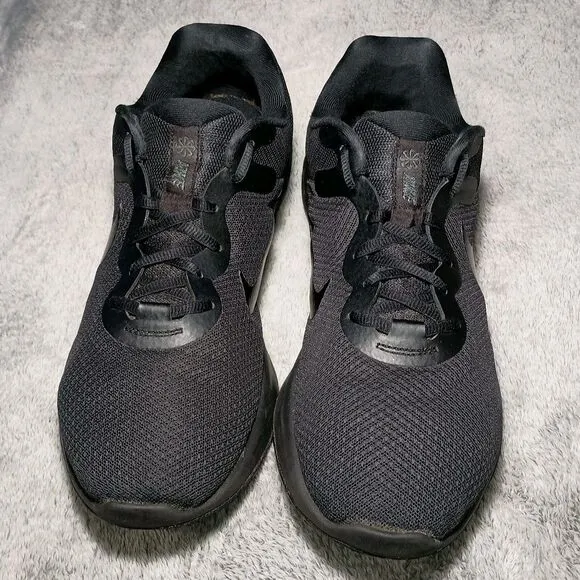 Nike Revolution 6 Next Nature Mens Size 11.5 Triple Black Running Shoes Sneakers