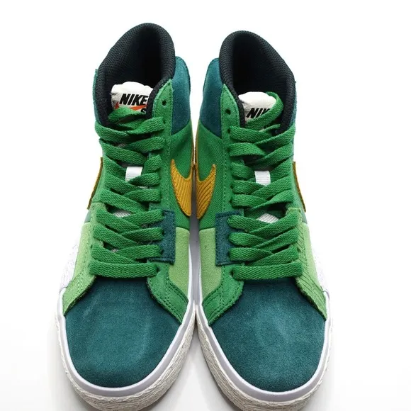 Nike SB Zoom Blazer Mid Premium Mosaic Aloe Green DA8854 300 Mens Size 8