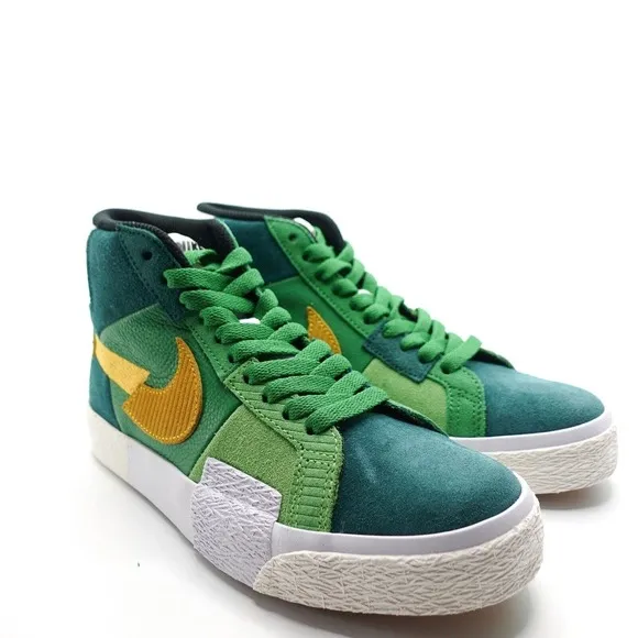Nike SB Zoom Blazer Mid Premium Mosaic Aloe Green DA8854 300 Mens Size 8