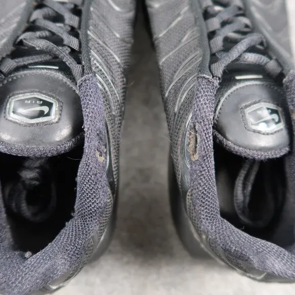 Nike Shoes Big Kids 7Y Air Max Plus Sneakers Athletic Trainer Black Breathable