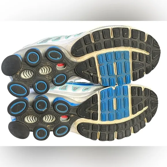 Nike Shox Shoes Size 8/39 White Blue 442115-044 (2011) Running Athletic Walking