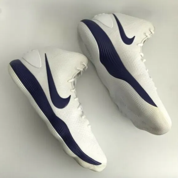 Nike Sneakers Men Size 17 Hyperdunk High Top Lace-up 2017 White Purple