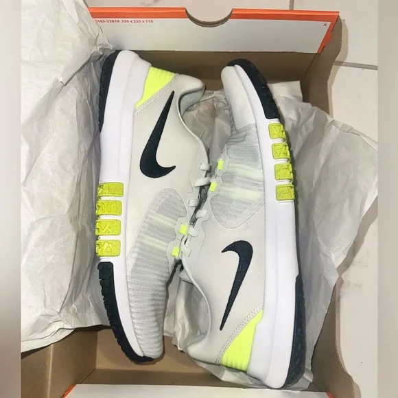 Nike SneakersWhite Gray and Yellow Flex Control TR4