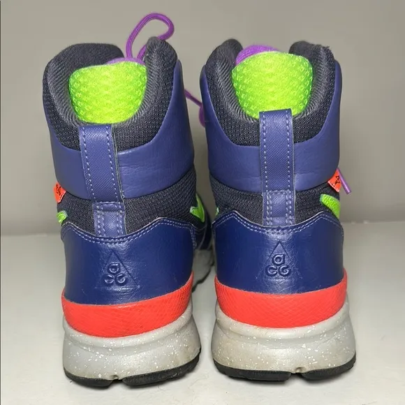 Nike Statis ACG Blue Purple and lime green High-Top hiking boots