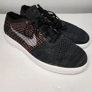 Nike Tennis Classic Ultra Flyknit 833860-001 Womens Black Orange Shoe 12 NWOT