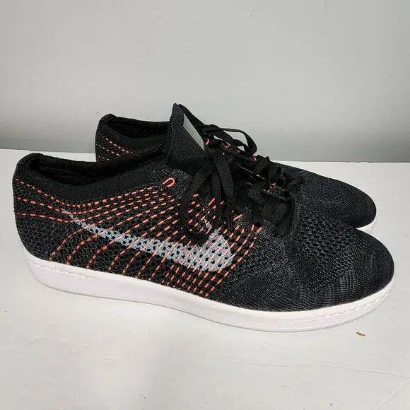 Nike Tennis Classic Ultra Flyknit 833860-001 Womens Black Orange Shoe 12 NWOT