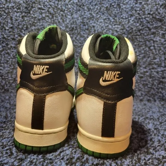Nike Vandal High GS Youth Size 6Y Black White Green Leather Sneakers 314674-132