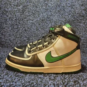 Nike Vandal High GS Youth Size 6Y Black White Green Leather Sneakers 314674-132