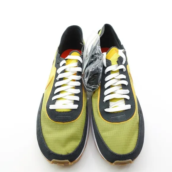 Nike Waffle One Go The Extra Smile Shoes Black Yellow Mens Size 9.5 DO5850 700