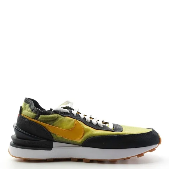 Nike Waffle One Go The Extra Smile Shoes Black Yellow Mens Size 9.5 DO5850 700