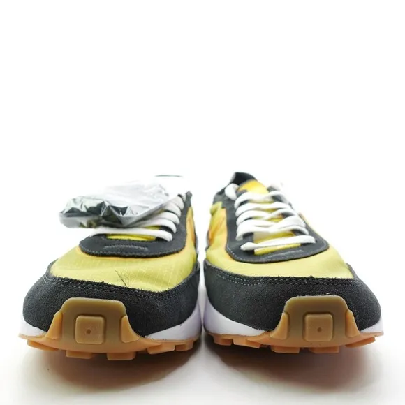 Nike Waffle One Go The Extra Smile Shoes Black Yellow Mens Size 9.5 DO5850 700