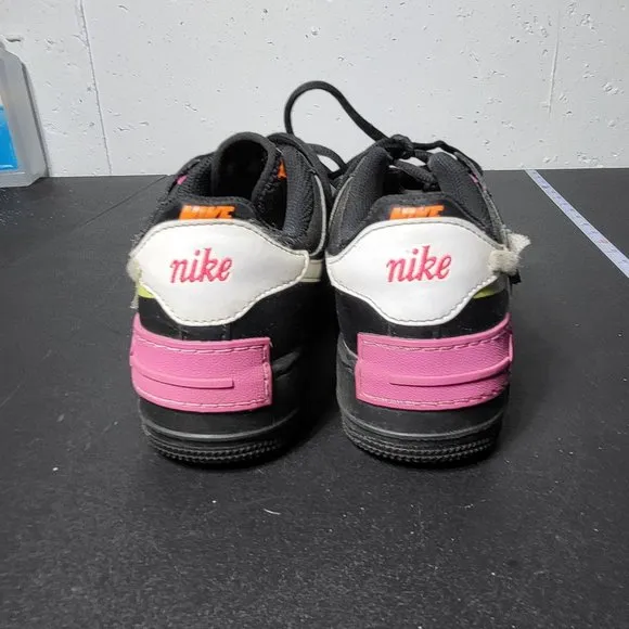 Nike Women's Air Force 1 Shadow Cosmic Fuchsia Sneakers Removable Patches 6.5