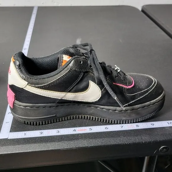 Nike Women's Air Force 1 Shadow Cosmic Fuchsia Sneakers Removable Patches 6.5